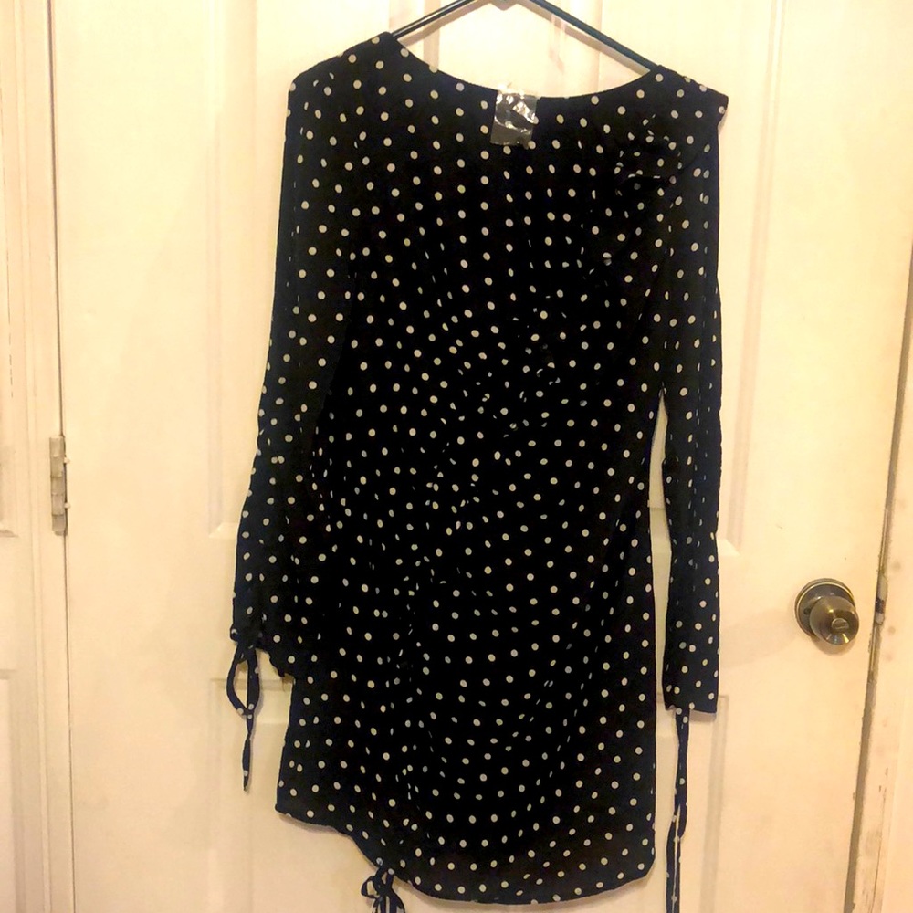 FASHION NOVA BLACK POLKA DOT DRESS